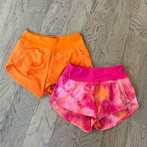 Outdoor Voices Hudson 2.5 Shorts Sz S Pink & Orange